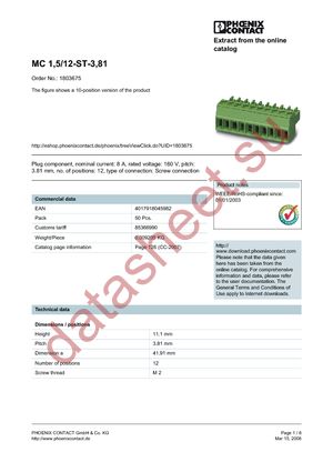 1803675 datasheet  